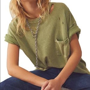 NWT Free People Rubi Ripped T-Shirt